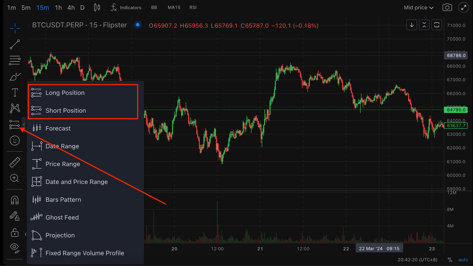 Short Position and Long Position Tools