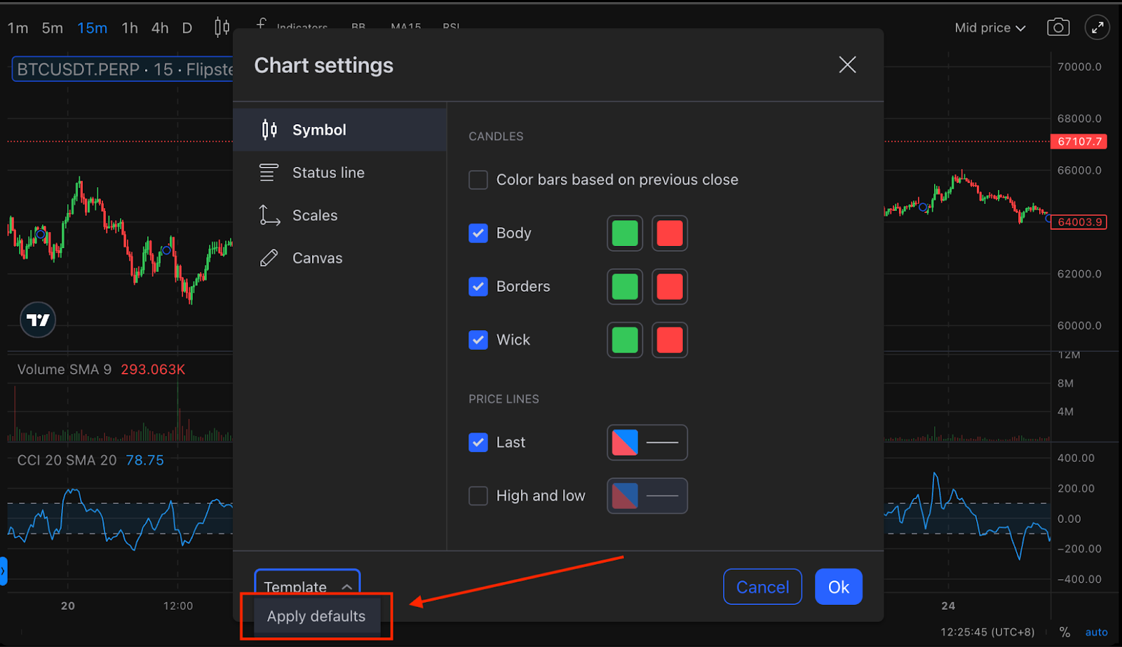 Chart Settings