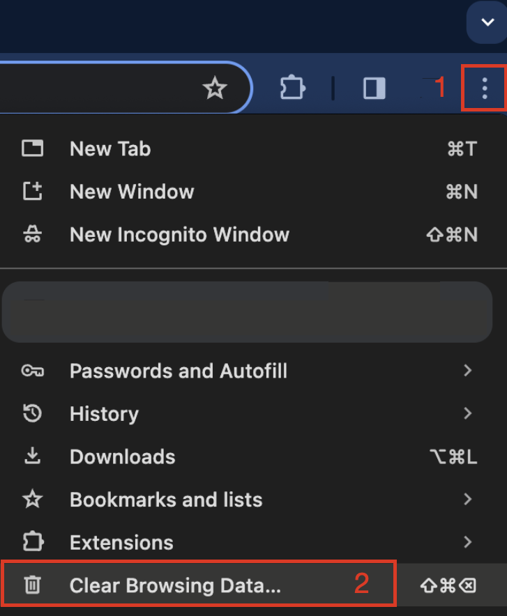Troubleshoot-Google Chrome-Clear Browsing Data