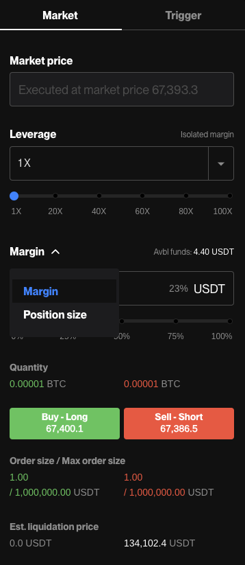 Market Order with Margin