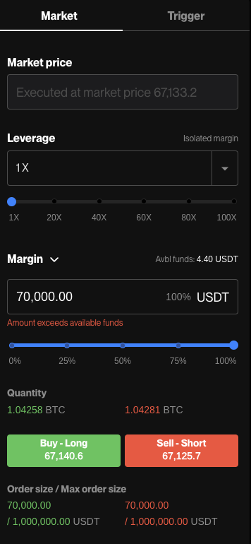 Placing Market Orders using Margin